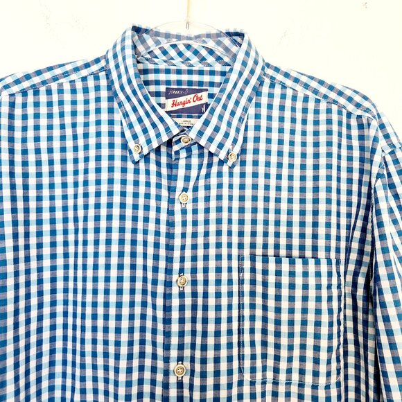 johnnie-O Other - Johnnie O Shirt Mens Large Blue Check Hangin Out Tweener Button Long Sleeves